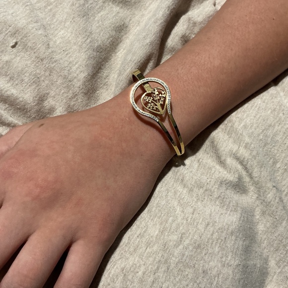 🌳.	“Tree of Life 18k Gold Plated Stainless Steel CZ Bangle” ' - Picture 8 of 16